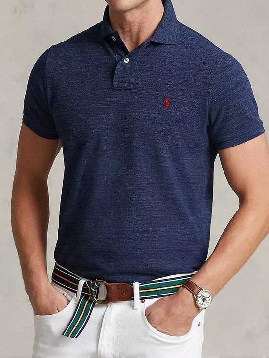 Polo Ralph Lauren Other - Polo by Ralph Lauren Navy Heather Short Sleeve Polo with Red Logo